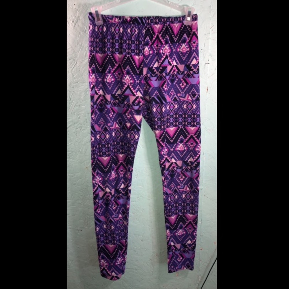 Purple Aztec leggings